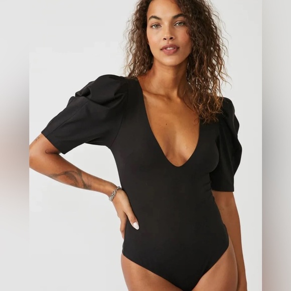 Free People Va Va Voop Black Bodysuit - medium - Picture 2 of 5